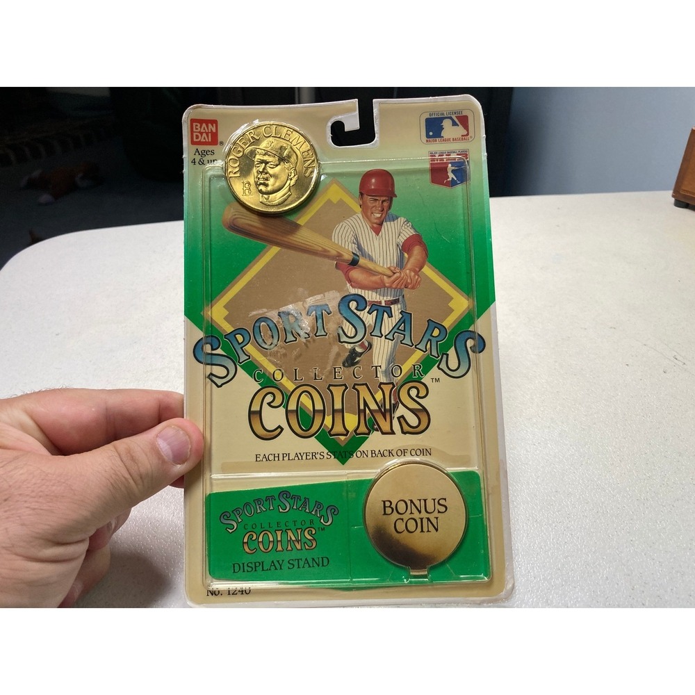 1990 Bandai Sport Stars Collector Coins Roger Clemens Boston Red Sox MLB Brass